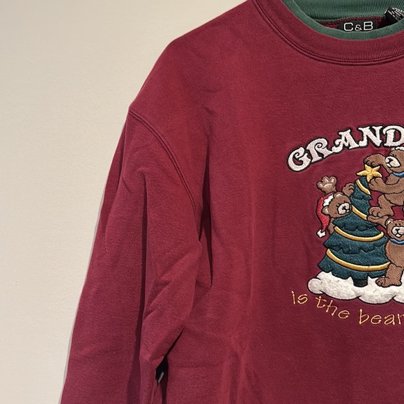 Vintage Christmas Grandma is the Beary Tops! Sweatshirt - Picture 3 of 11